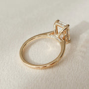 2.00 CT Emerald Cut Moissanite Engagement Ring | Classic Solitaire Bridal & Anniversary Ring Mapple Gems